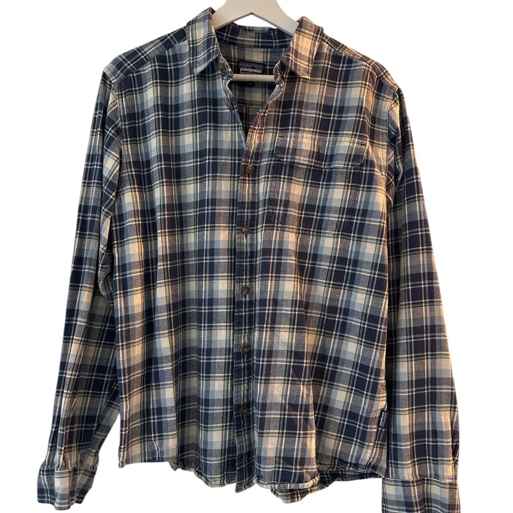 Patagonia Men's Long-Sleeved Cotton Lightweight Fjord Flannel Shirt M